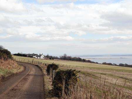 Looking back to Chanonry Point near Fortrose on the road between there and Avoch.