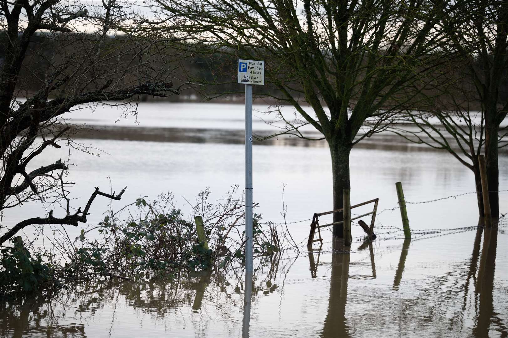 Flooding in Pulborough, West Sussex (Jamie Lashmar/PA)