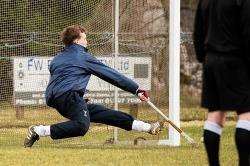 Lovat goalkeeper Stuart MacDonald saves a penalty in their match against Lochaber. Picture by Neil G Paterson.