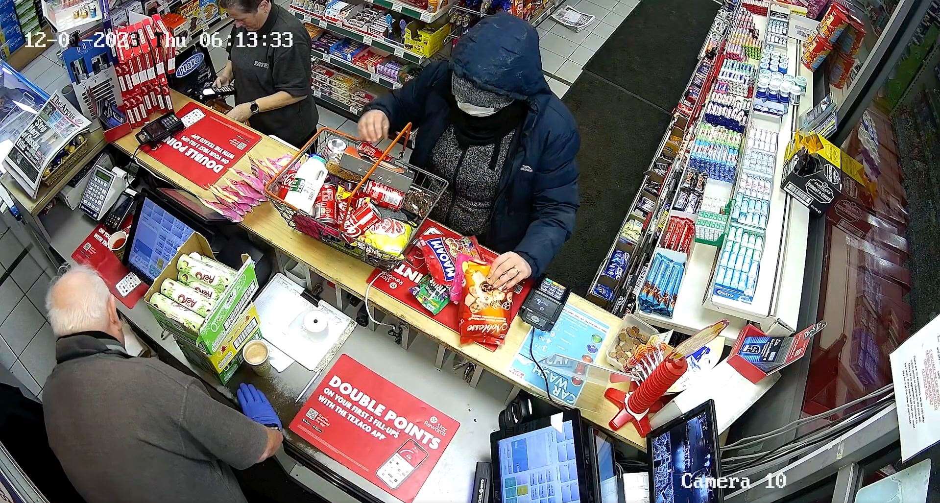 CCTV footage of Constance Marten buying supplies at Texaco in Newhaven (Metropolitan Police/PA)