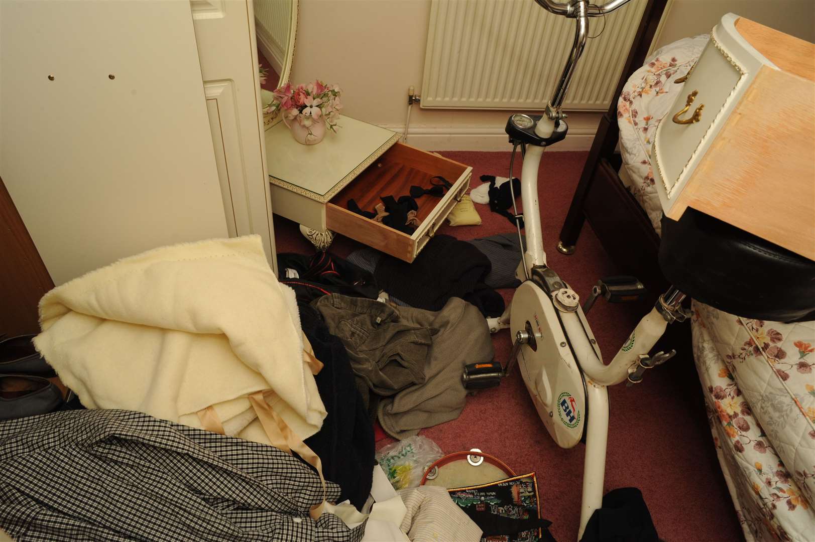 A ransacked room at the home of pensioner Arthur Gumbley (Staffordshire Police/PA)