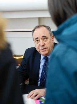 Alex Salmond pictured during his previous visit signing books at Waterstones Inverness.