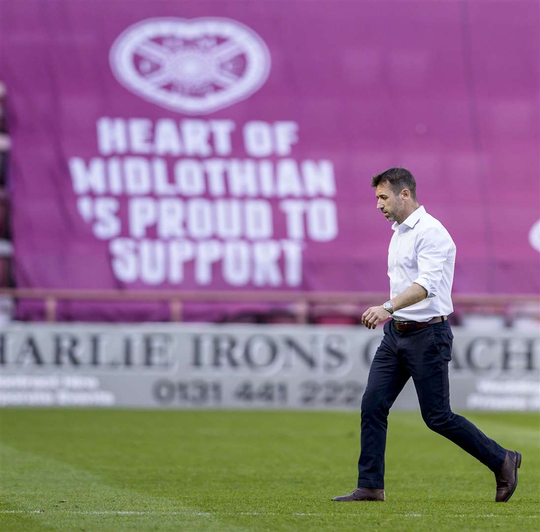 Picture - Ken Macpherson, Inverness. Hearts(3) v Inverness CT(0). 24.04.21. ICT interim manager Neil McCann at the end.
