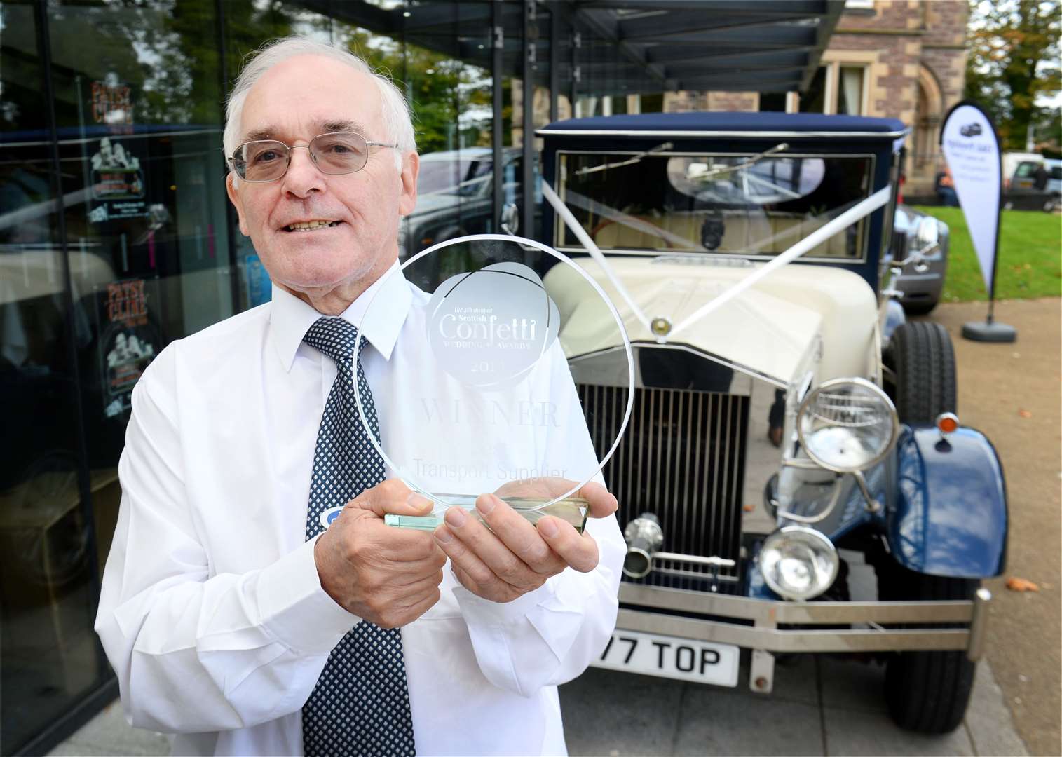 George Riddell is looking to sell his successful wedding car business.