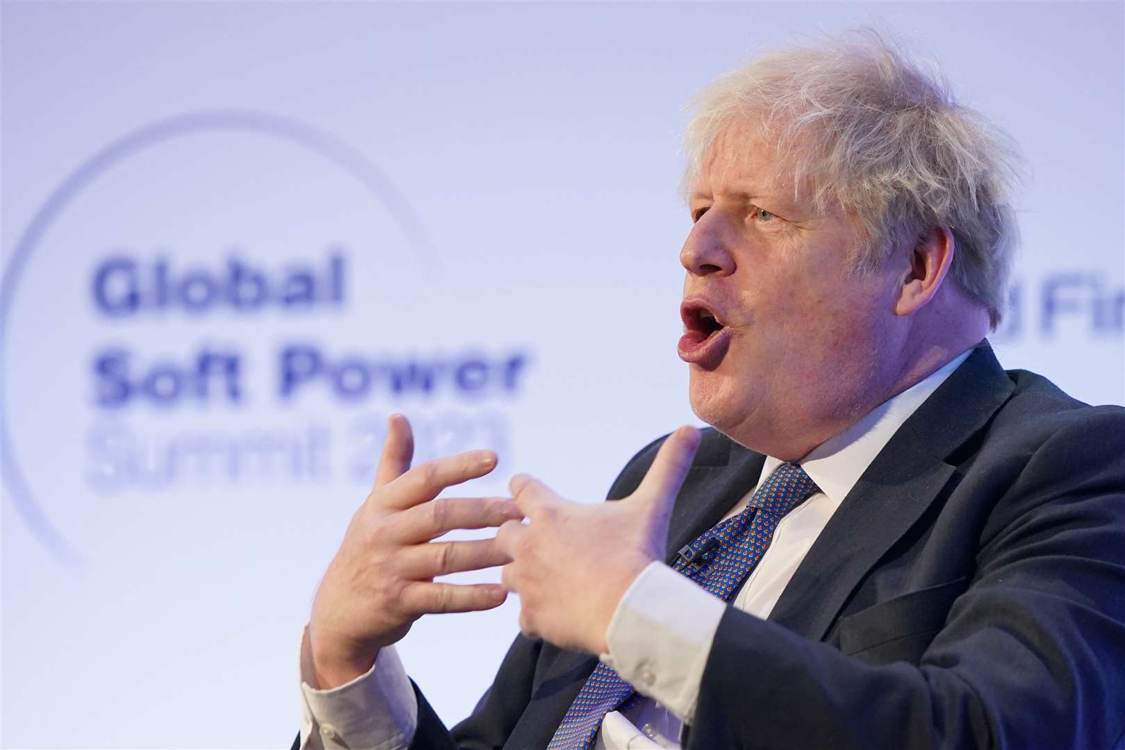 Former prime minister Boris Johnson speaking at a conference earlier this month (Jonathan Brady/PA)
