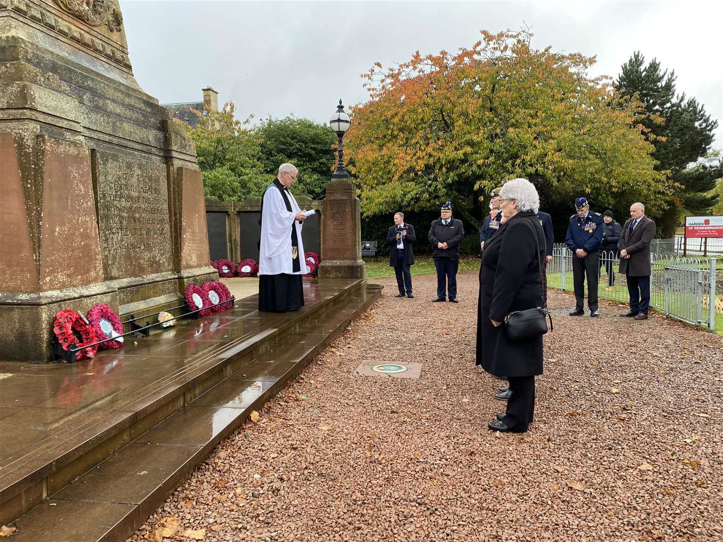 Service at the Garden Of Remembrance in Inverness.