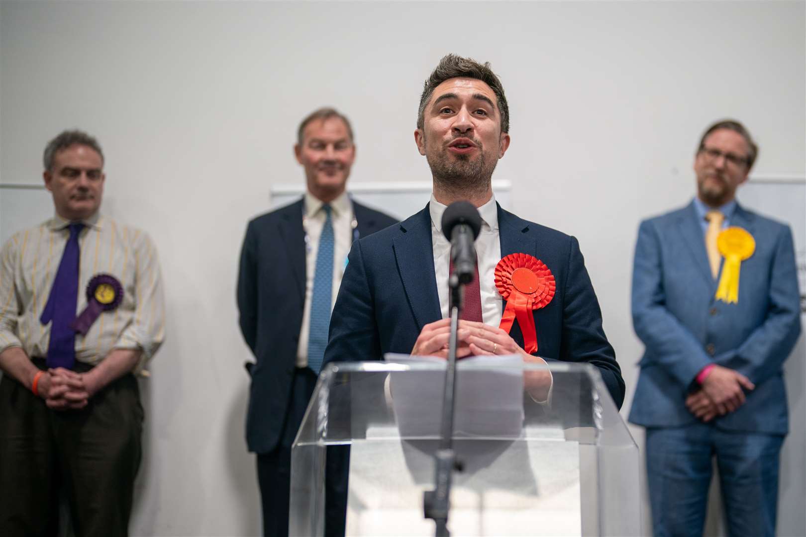 Labour’s Damien Egan said the Conservatives had ‘sucked the hope out of our country’ (Ben Birchall/PA)