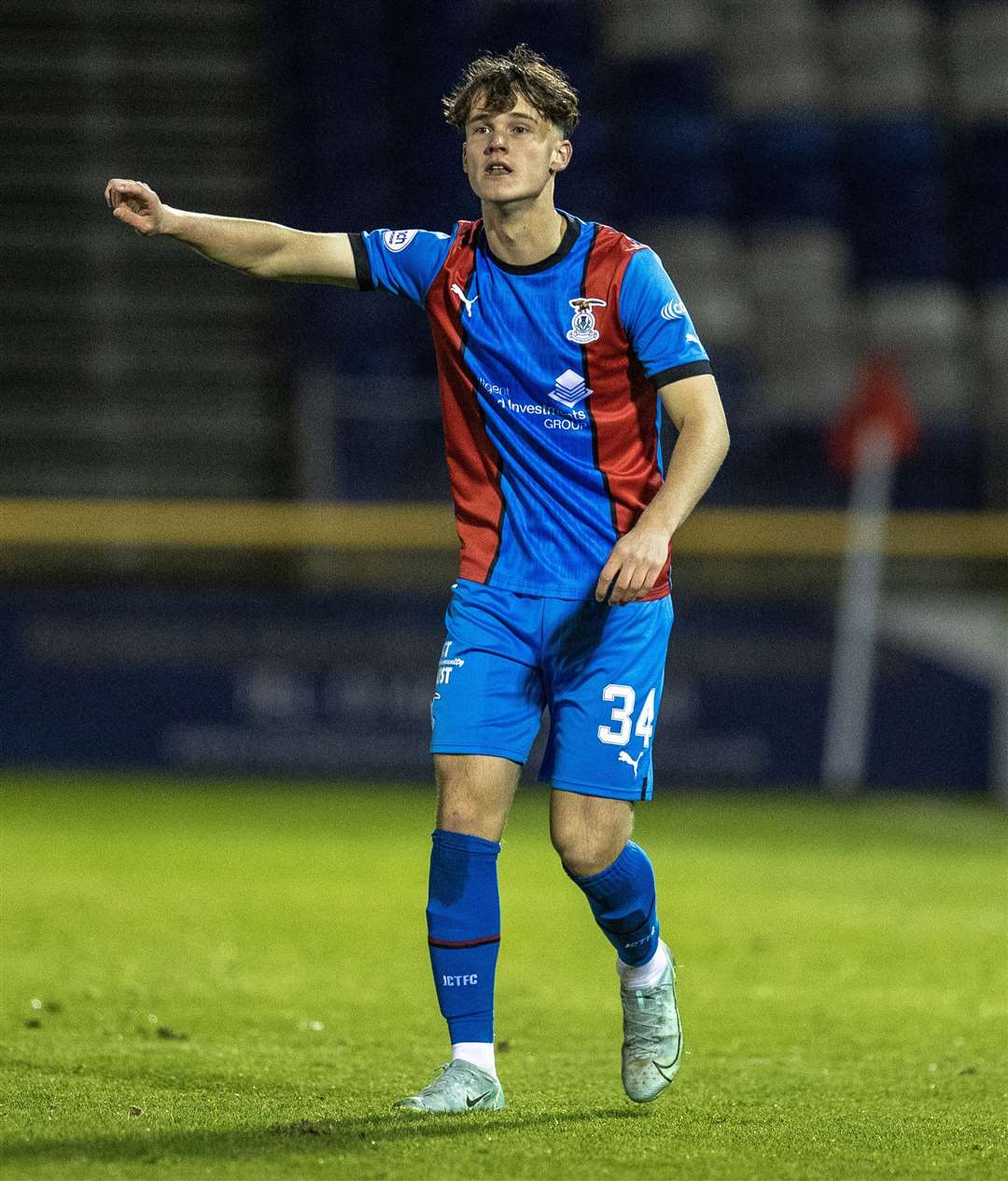 Picture - Ken Macpherson. Inverness CT(0) v Hamilton(1). 18/10/22. ICT’s Matthew Strachan made his debut after being introduced as a late sub.