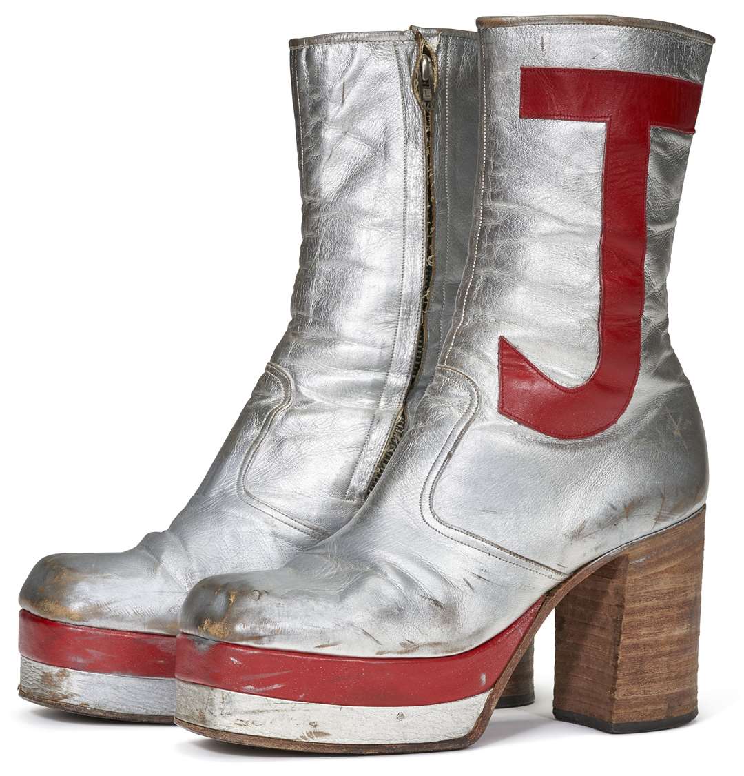 The singer’s silver platform boots (Christie’s Images Ltd 2024/PA)