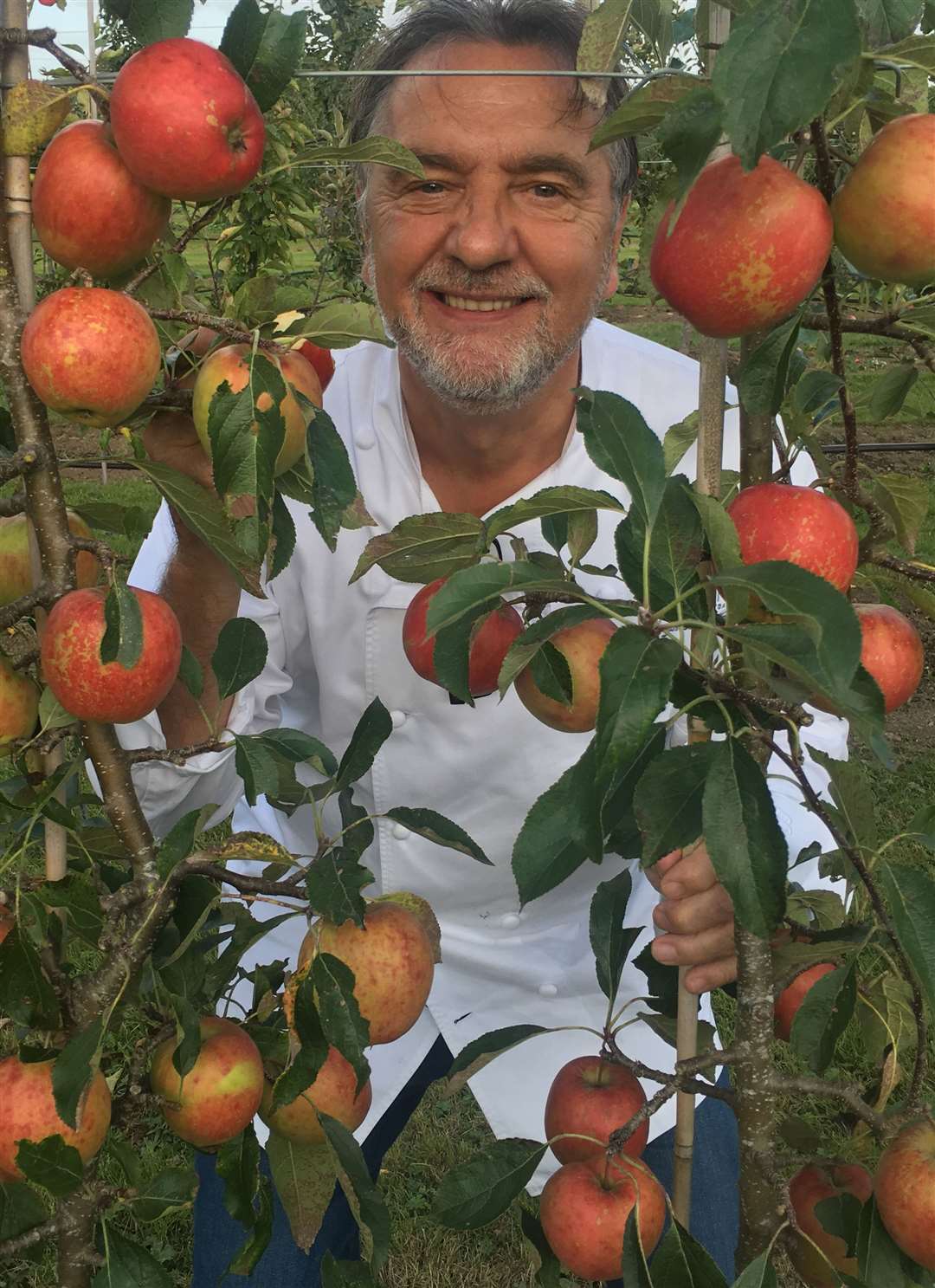 Raymond Blanc in the orchard at Belmond Le Manoir aux Quat'Saisons. Picture: Raymond Blanc/PA