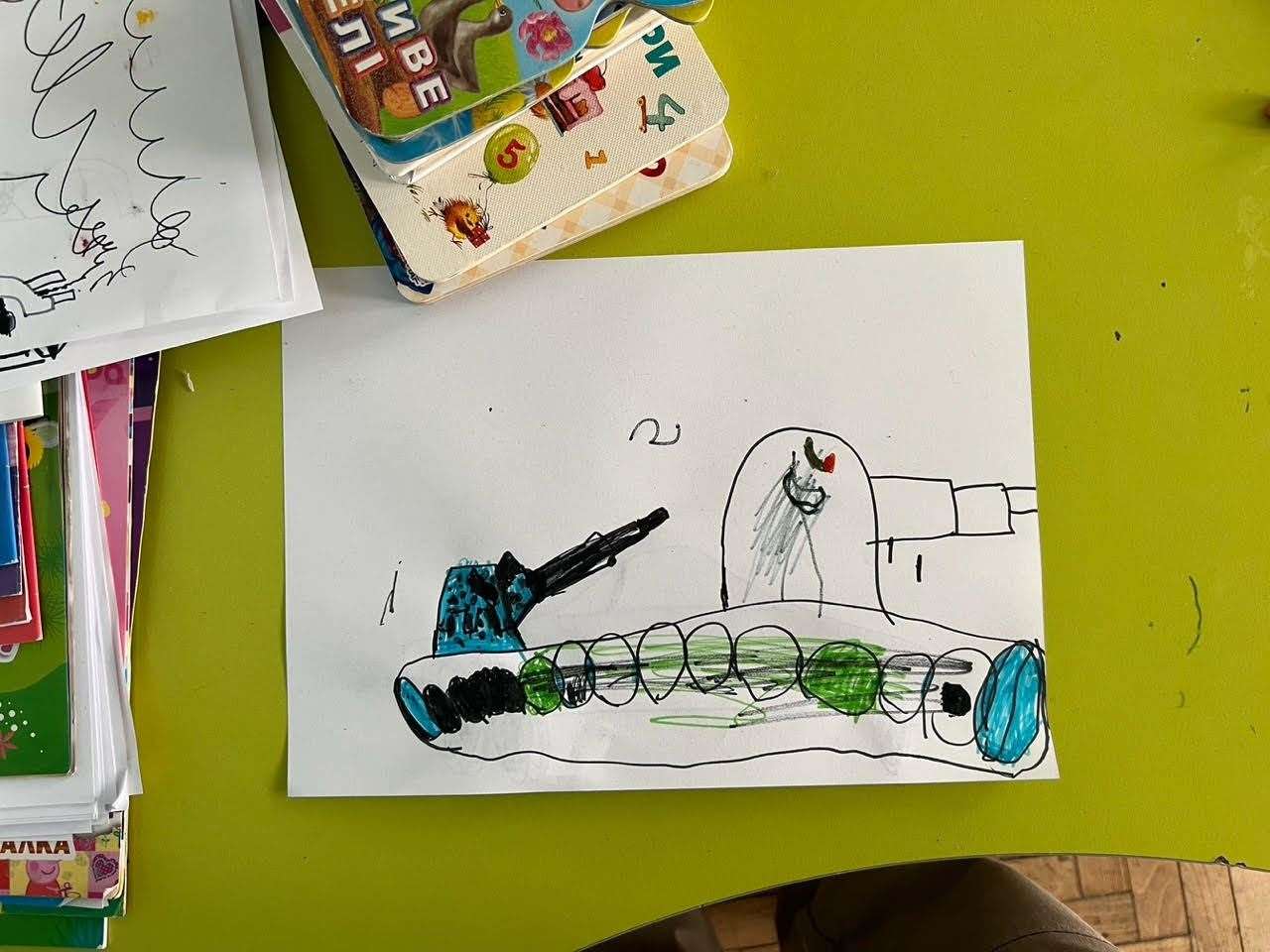 A drawing by a Ukrainian child.