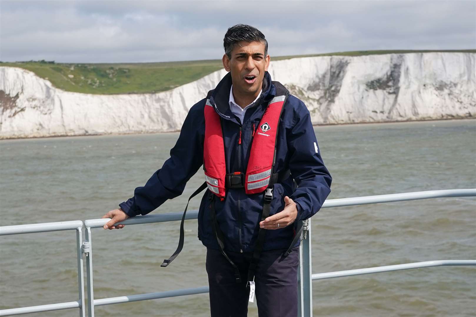 Prime Minister Rishi Sunak visited Dover this week as he pointed to signs of Government success in stopping Channel crossings (Yui Mok/PA)