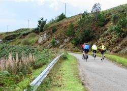 Cyclists on the A839 heading for Ullapool – a little further than my route for the day!