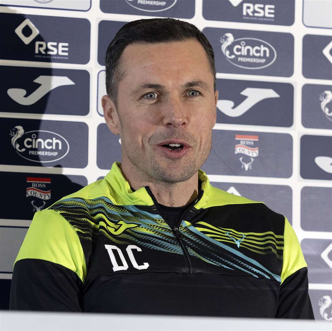 Ross County interim manager Don Cowie speaks to the media on Monday ahead of Wednesday night’s game against Rangers. Picture: Ken Macpherson.