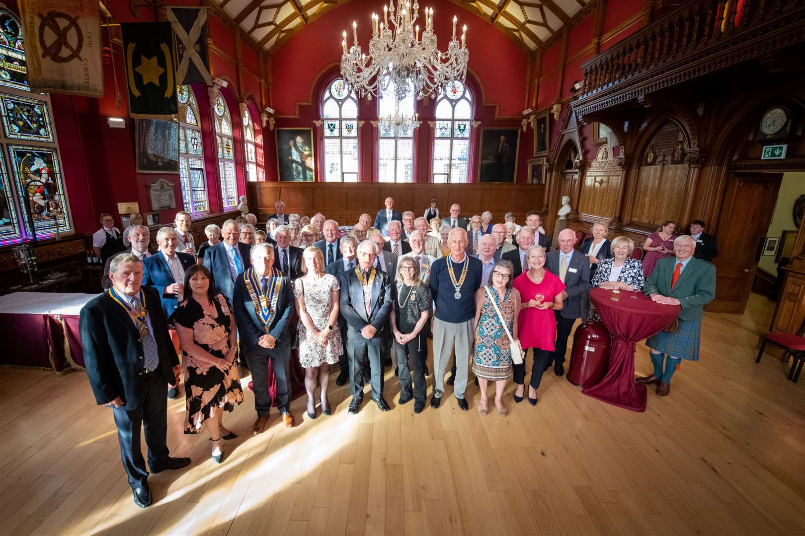 Rotarians and guests attend a civic reception at Inverness Town House to celebrate the centenary of the Rotary Club of Inverness. Pictures: Callum Mackay..