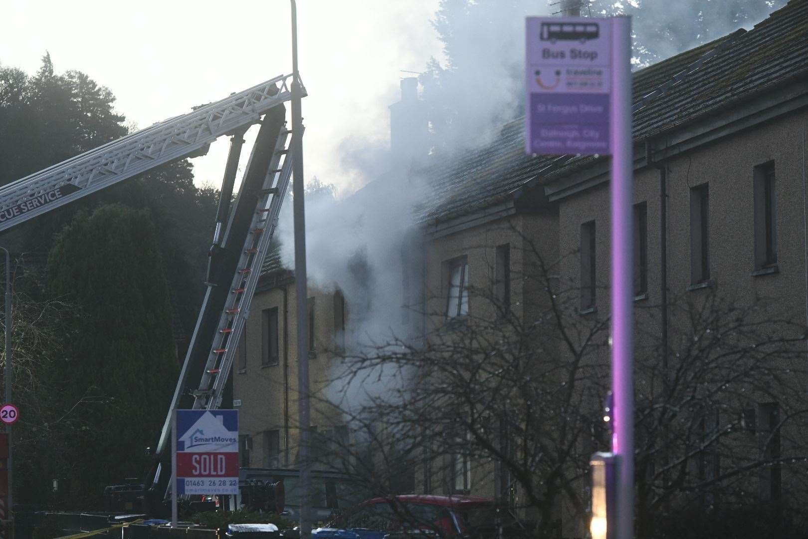 Four fire appliances attended the blaze.