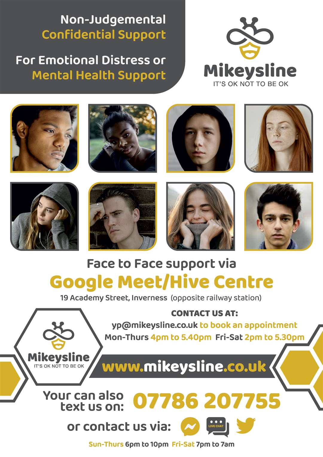Suicide prevention charity Mikeysline is launching a new service for young people.