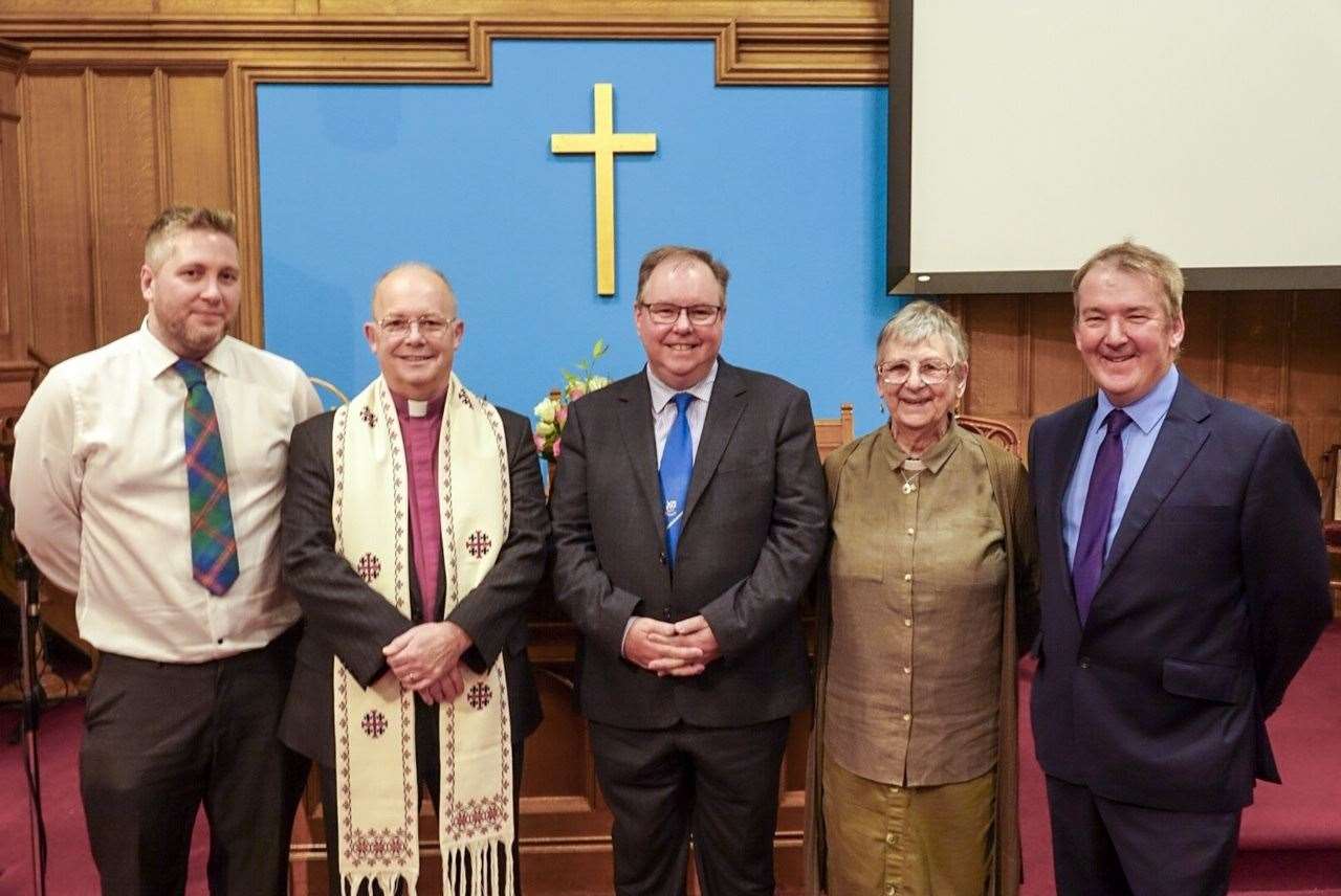 (Left to right) Struan McRoberts, Rev Doug McRoberts, Rev Douglas Robertson, Rev Morven Archer, Rev Duncan MacPherson
