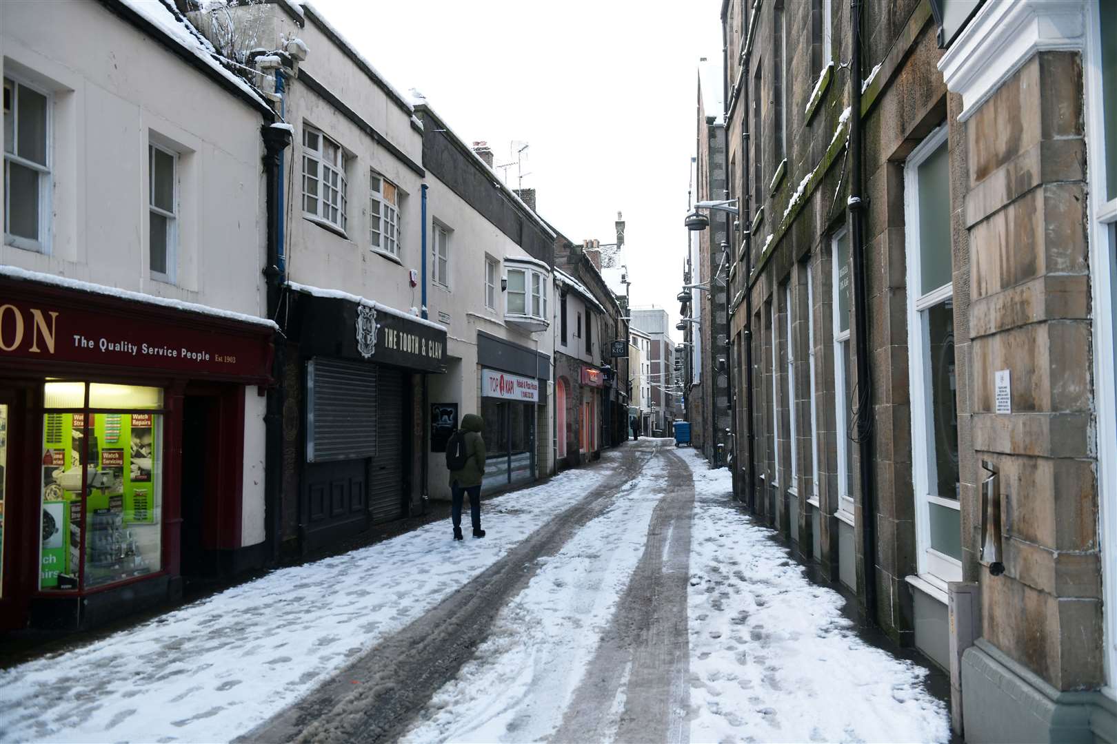 Baron Taylor's Street in the snow. Picture: James Mackenzie