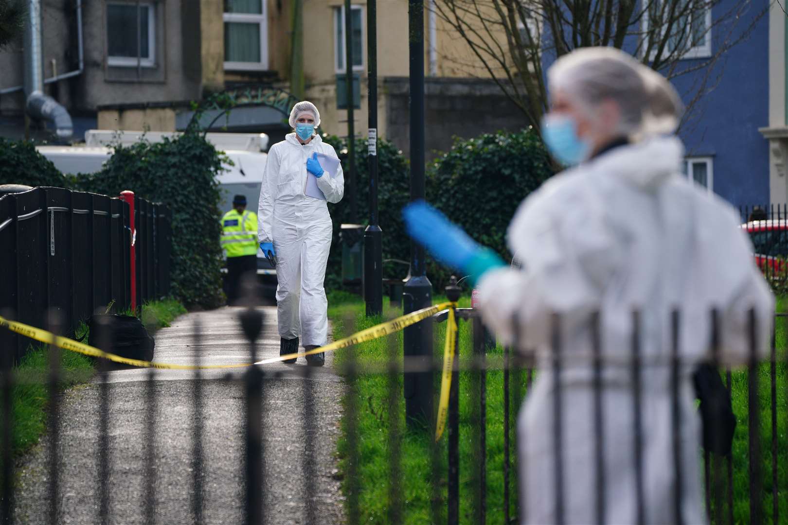 Police and forensic officers attended the scene (Ben Birchall/PA)