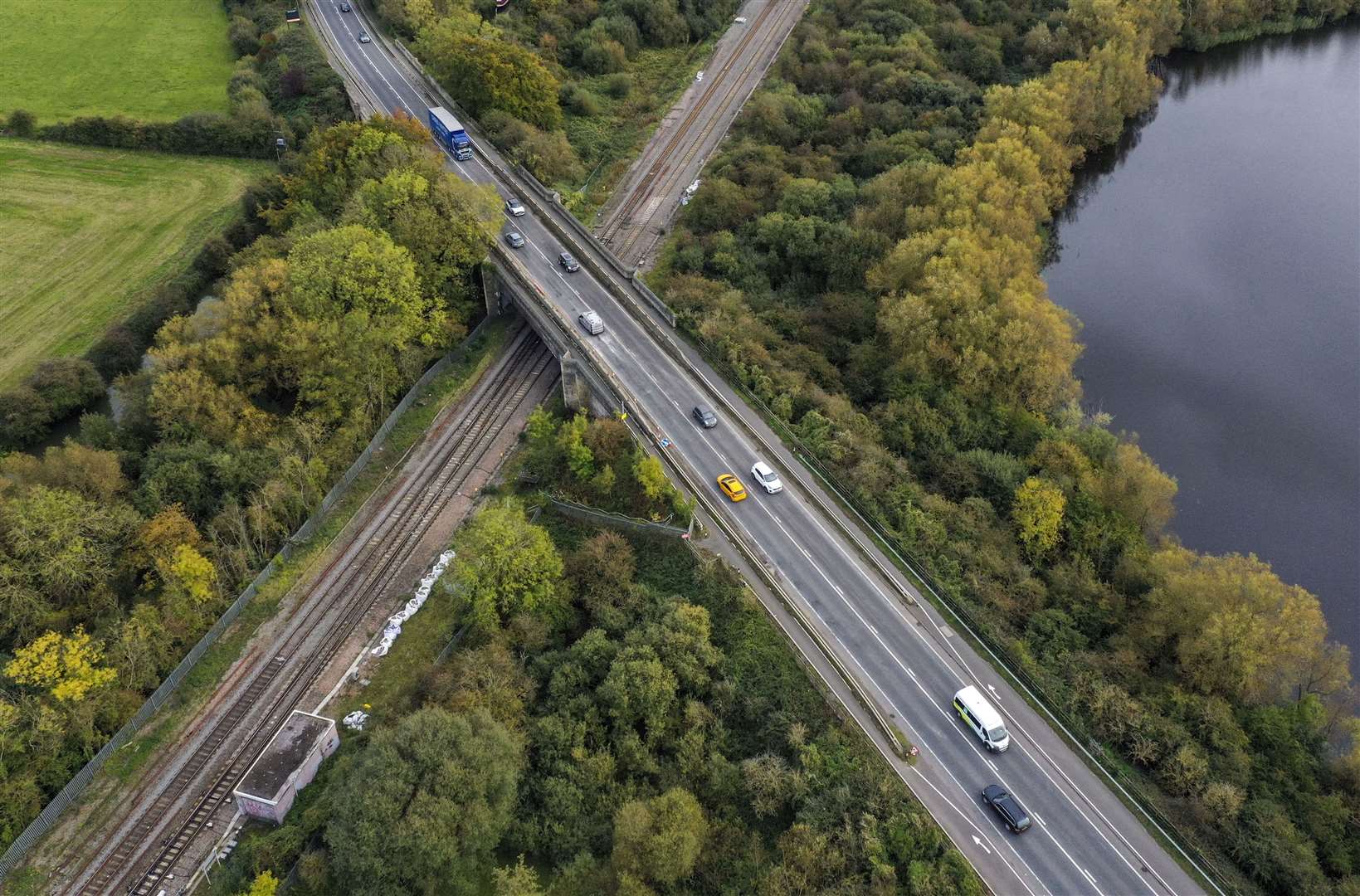 The A40 near Oxford where the crash happened on Monday evening (Steve Parsons/PA)