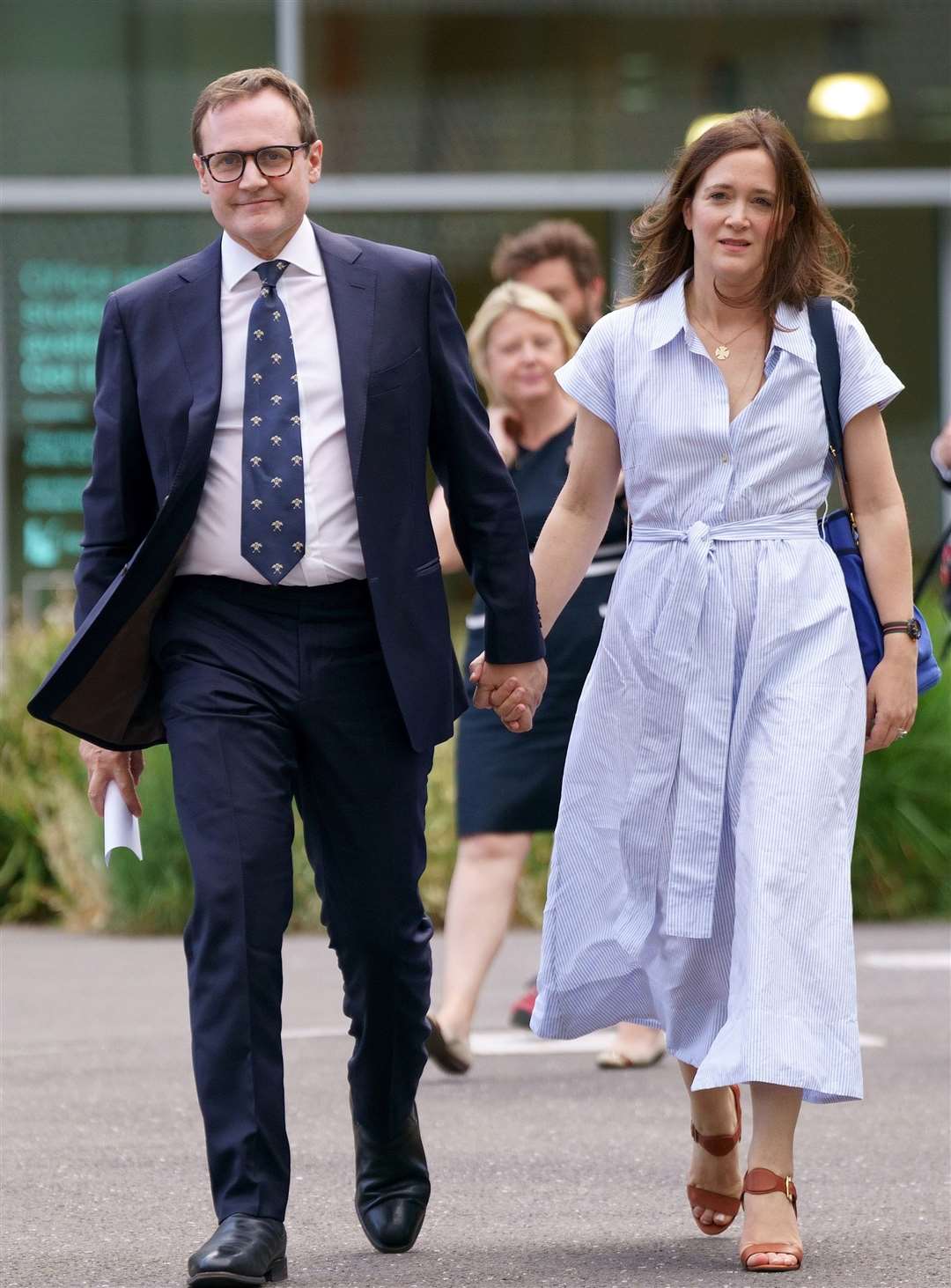 Conservative party leadership contender Tom Tugendhat with his wife Anissia Tugendhat (Victoria Jones/PA)
