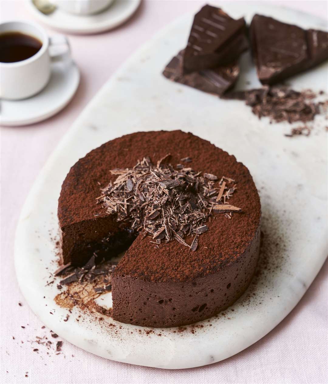 Chocolate mousse cake from Simply Raymond by Raymond Blanc (Headline Home 2021). Picture: Chris Terry/PA