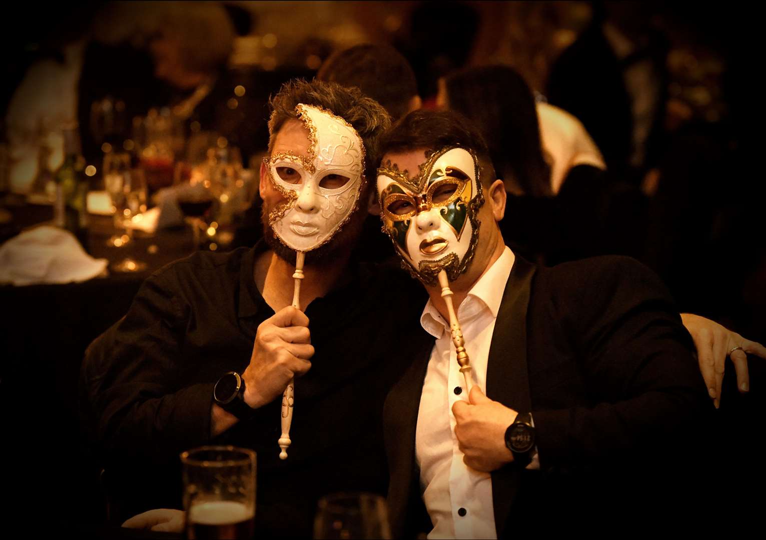 Over a hundred people turned up to the event dressed in spectacular masks.