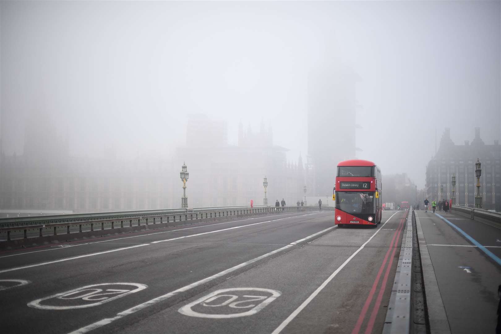A view from Westminster Bridge in London on Thursday (Victoria Jones/PA)