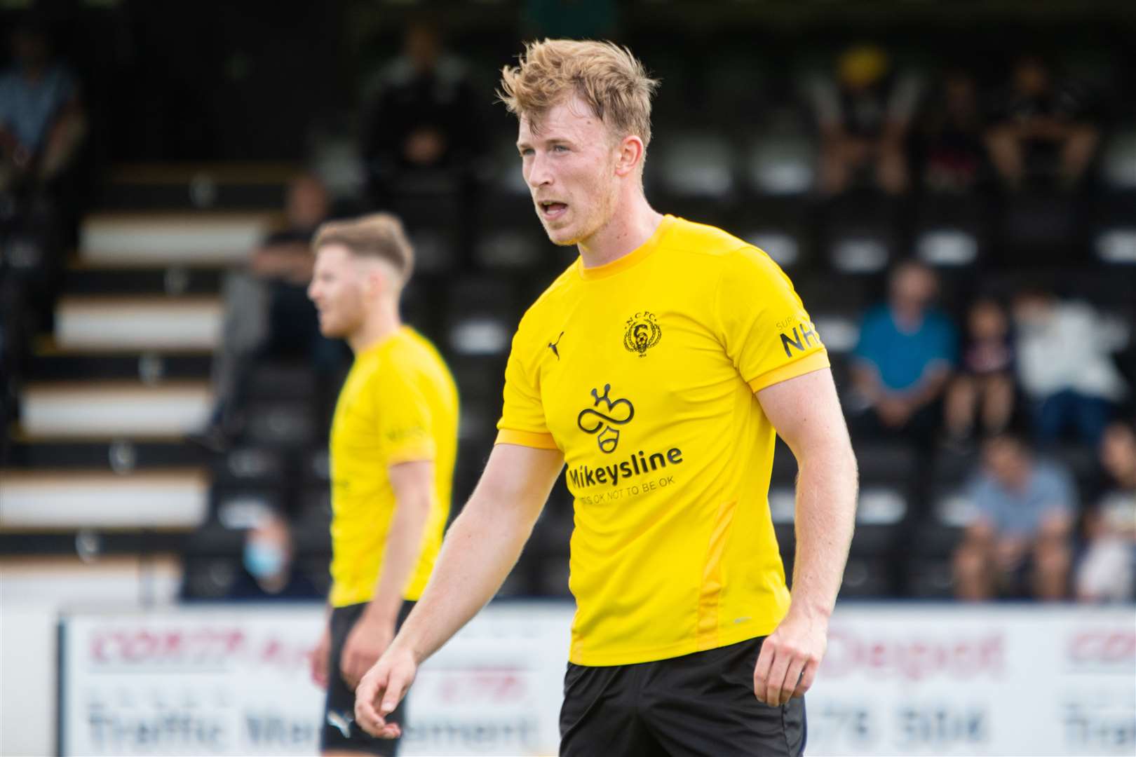 Summer signing from Fort William, John Treasurer, returned on Saturday after injury and Covid absences. Picture: Daniel Forsyth