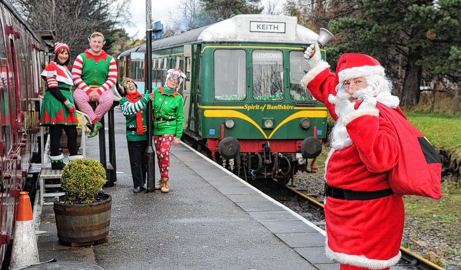 Santa takes you on a magical journey with Keith & Dufftown Railway. Picture: Eric Cormack/SPP