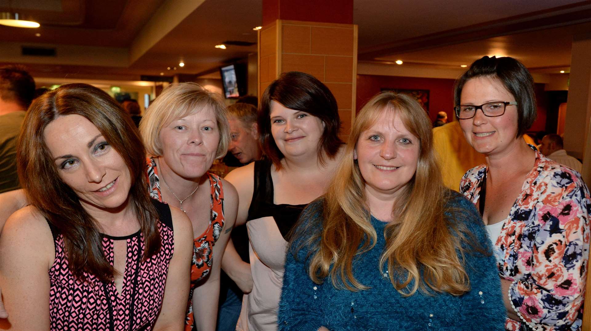Girls night for (left) Gayle Forbes , Wendy Heard , Shona MacLaren , Maggie Ball and Leanne Philip