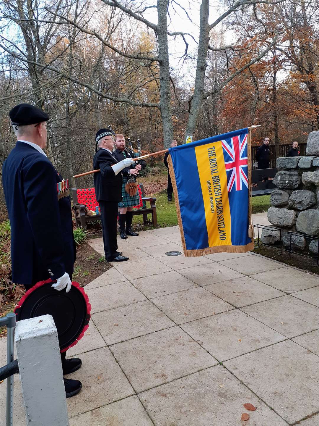 Members of the Beauly and district branch of the Royal British Legion Scotland take part in the Remembrance Sunday events.