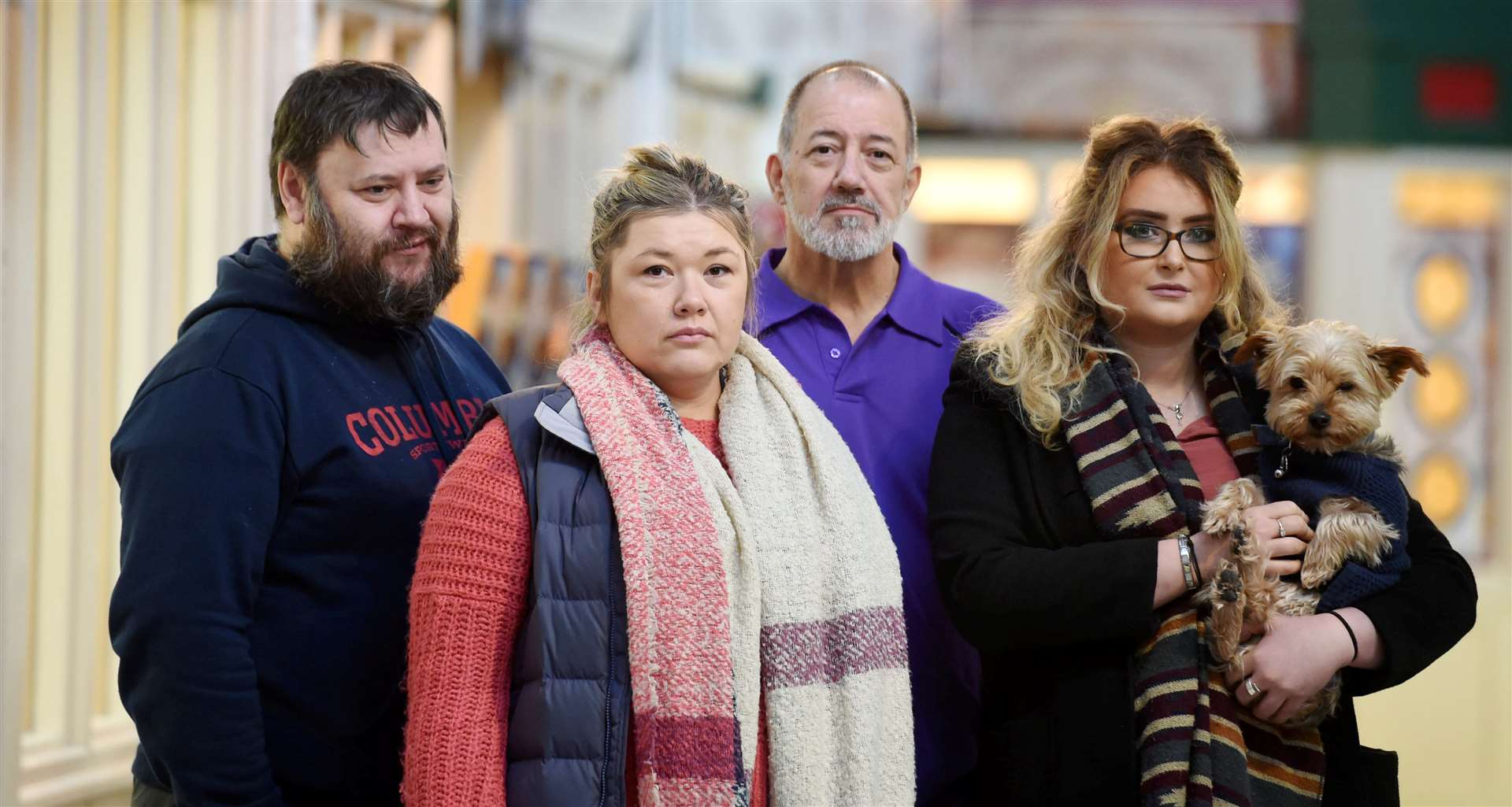 Thousands have signed a petition supporting traders such as Kasia Pogo (second left) facing eviction from the market and fish hall.