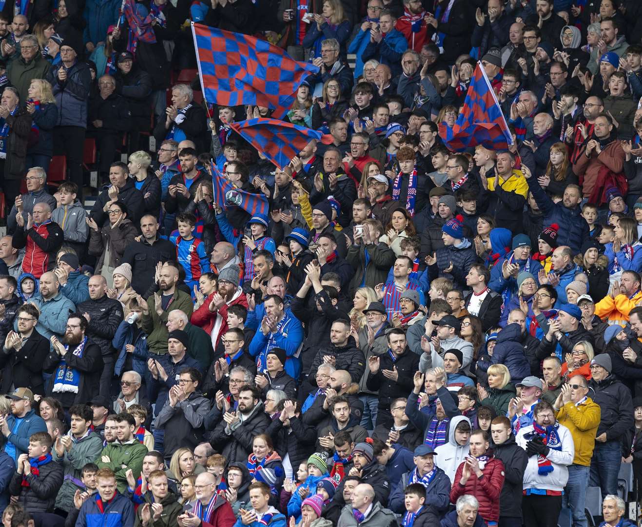Caley Thistle supporters at the Hampden Park semi-final.