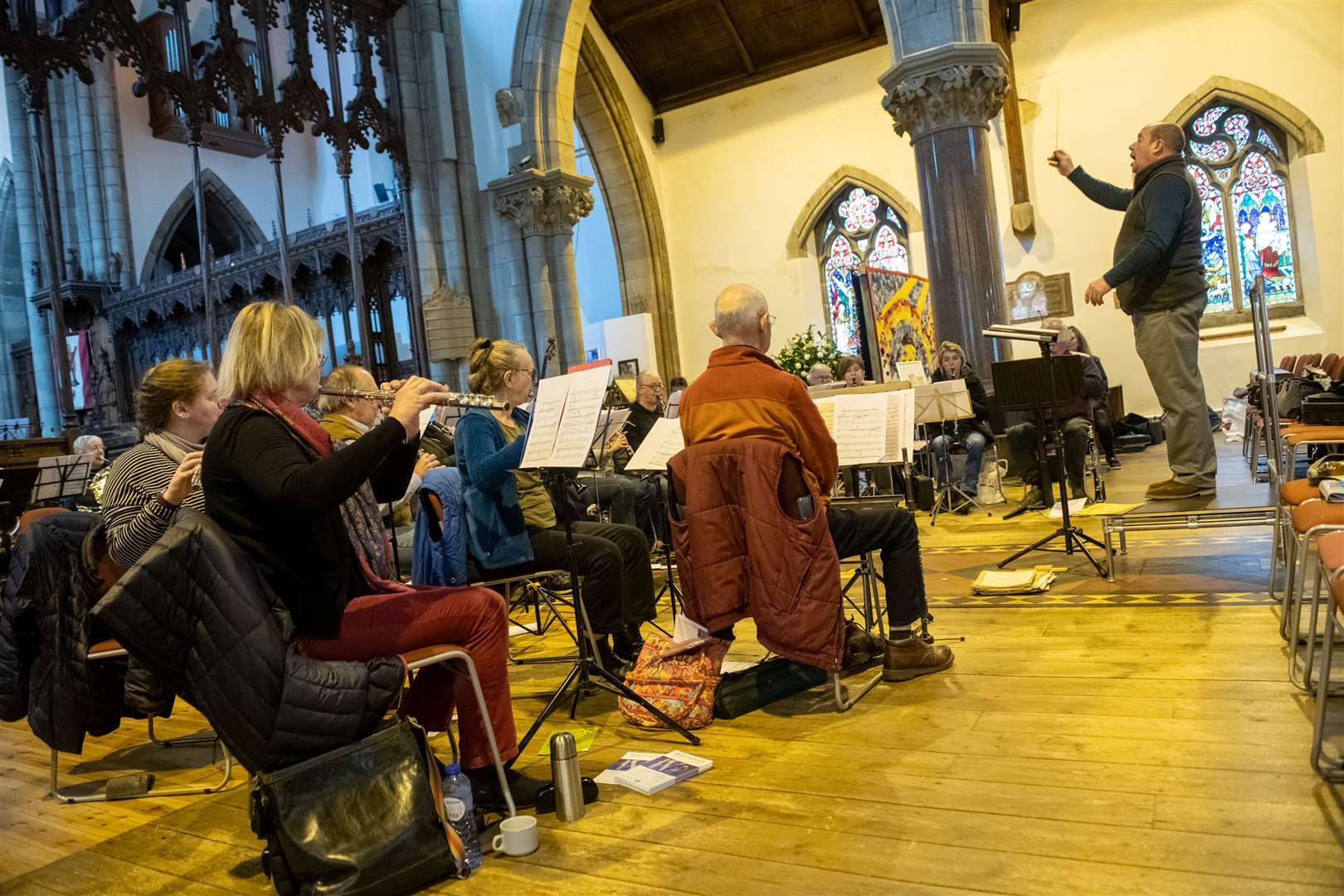 For the first time in two years, musicians performed together for charity.  Photo: Callum Mackay