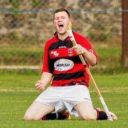 James MacPherson celebrates scoring for Glenurquhart against Inveraray. Picture by Neil G Paterson.