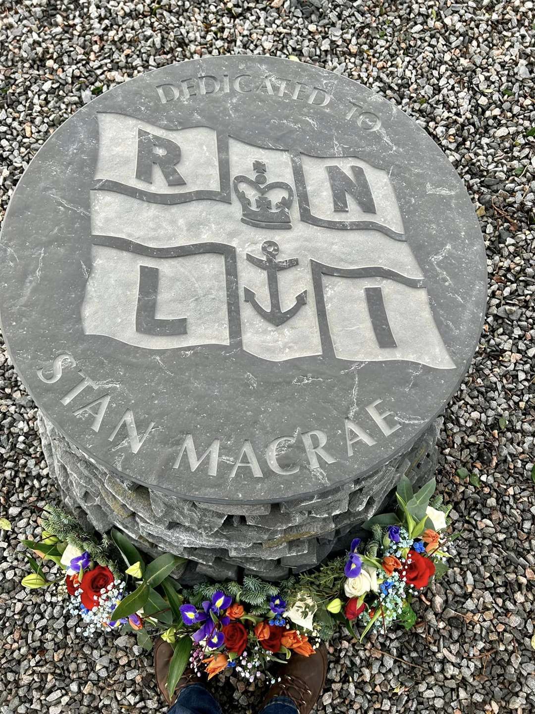 The memorial cairn in honour of Stan. Picture: RNLI Kessock.