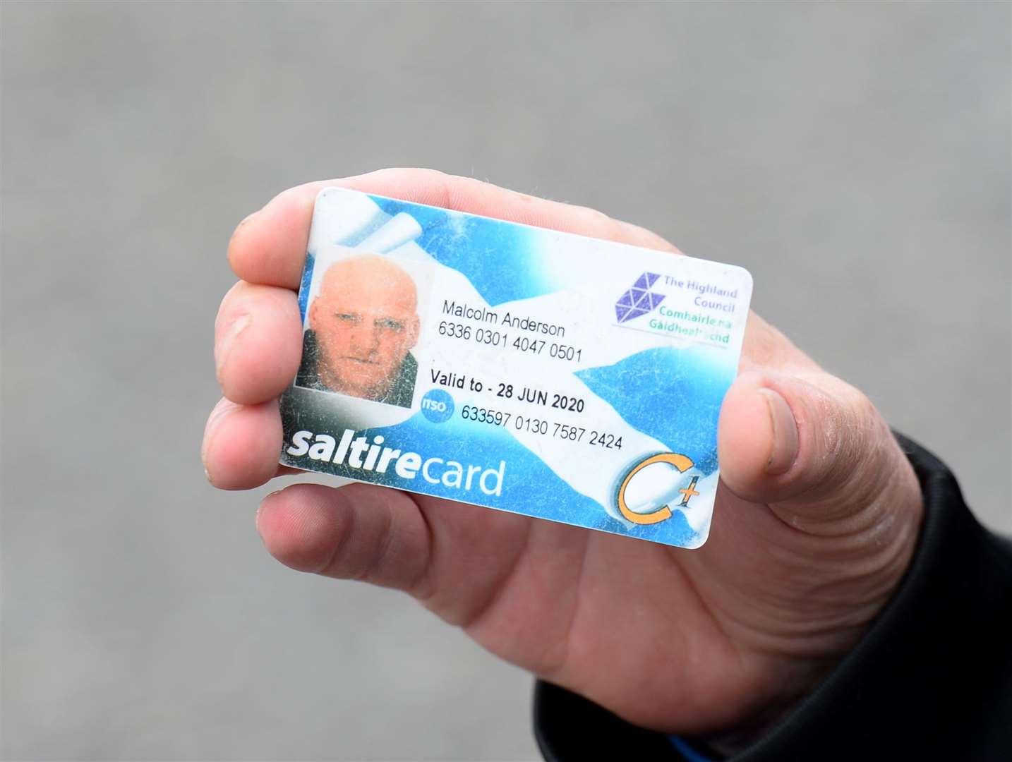 Malcolm Anderson's bus pass. Picture: Gary Anthony.