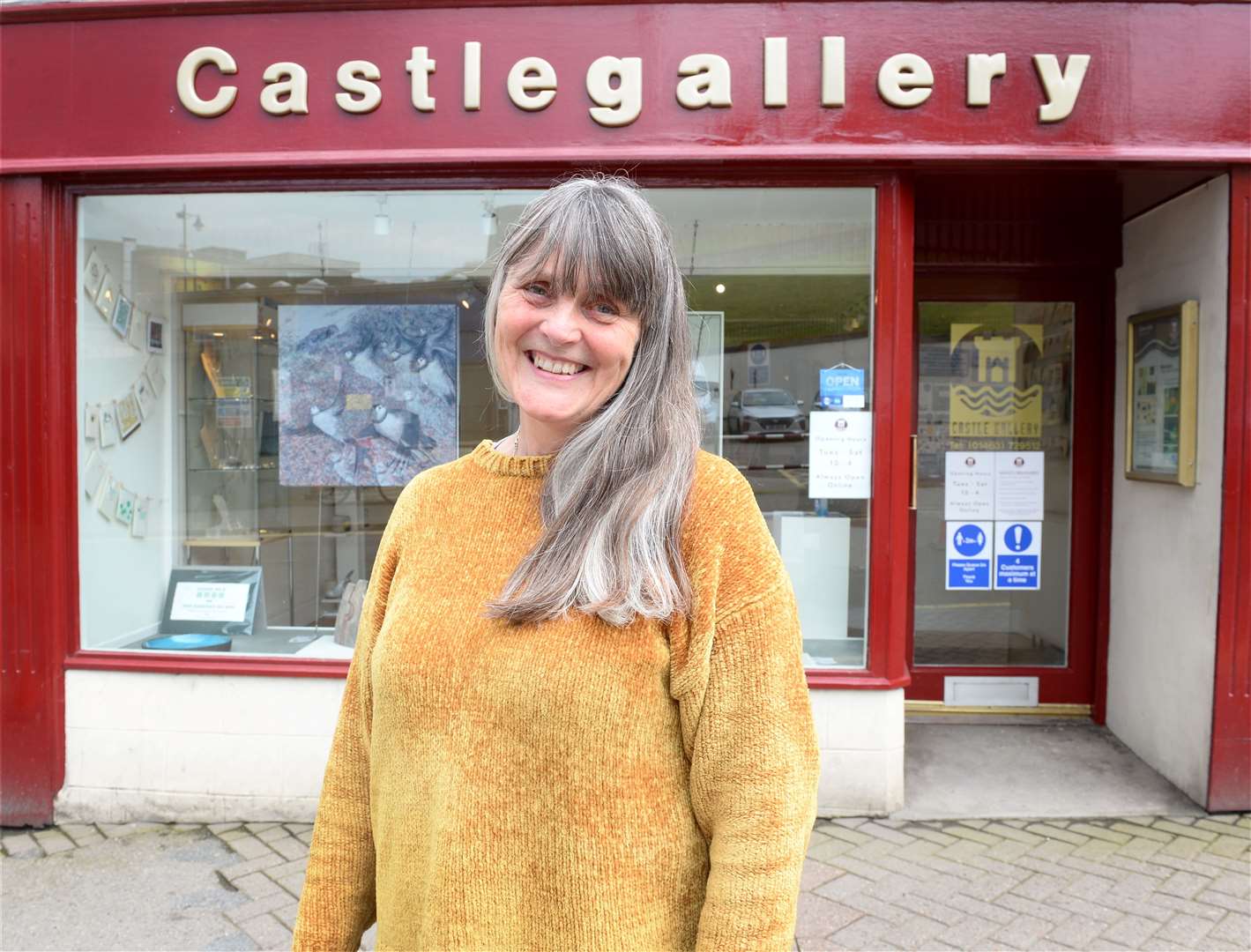 Denise Collins is delighted to have been able to reopen the Castle Gallery.