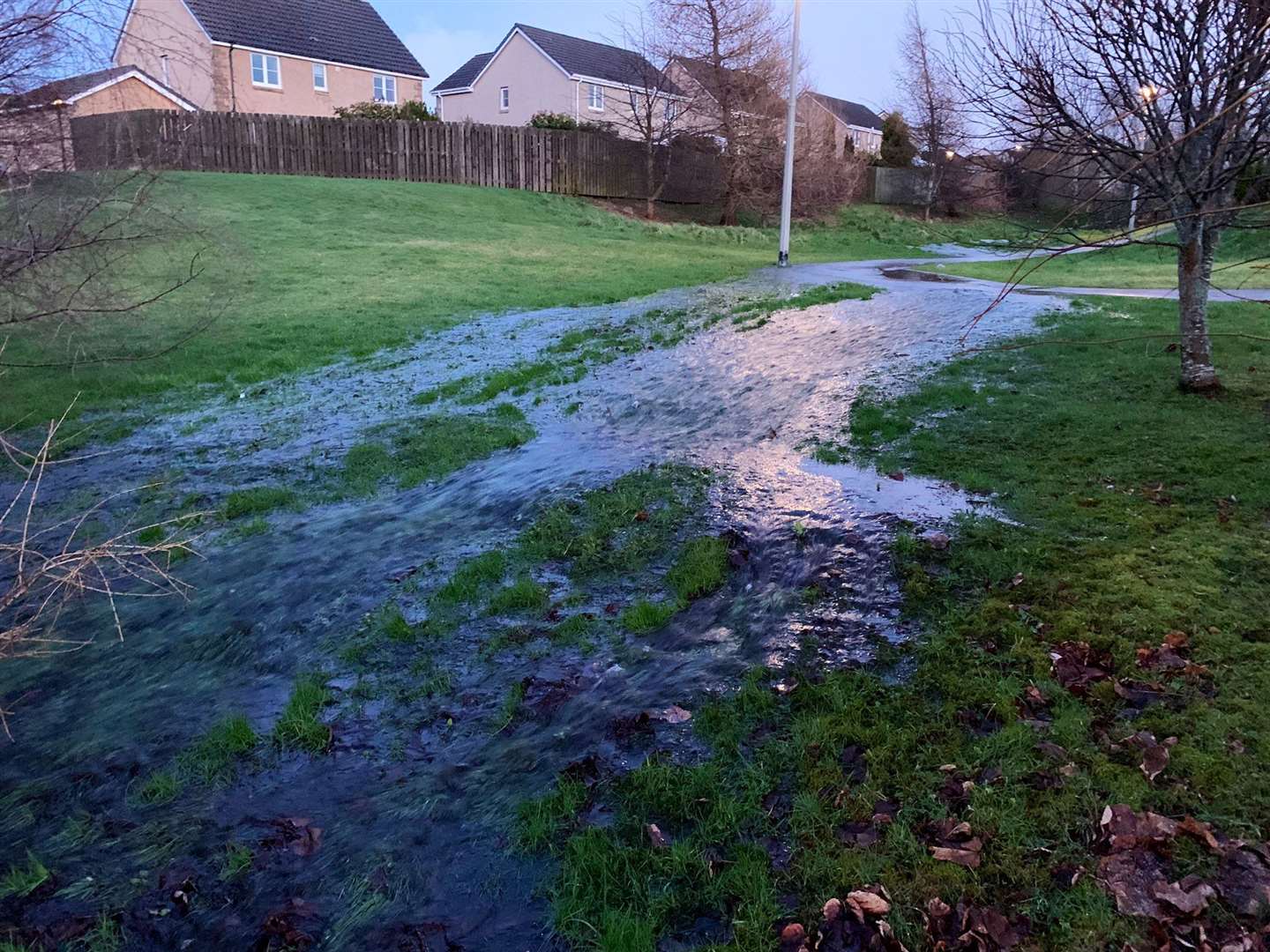 Duncan Macpherson's photos which show the flooding in Milton of Leys.