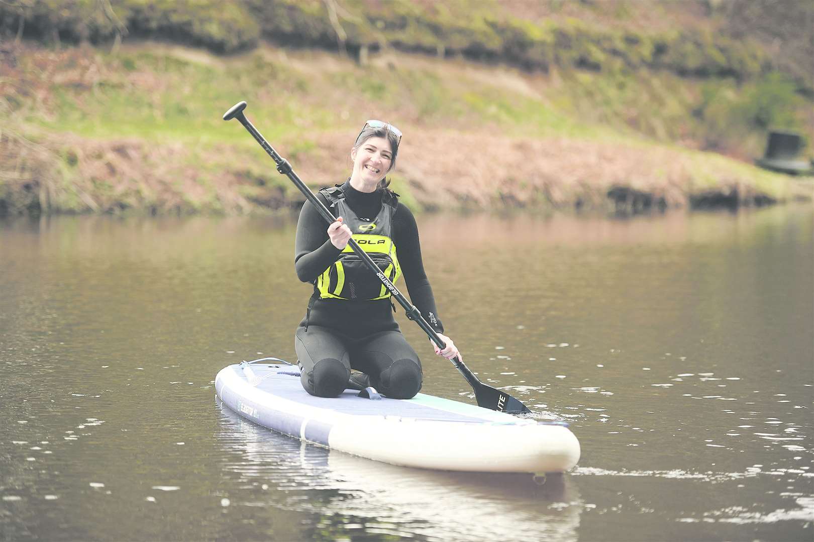 Paddle Bliss Nairn: Leeanne Mackay, Stand up (Sup) Paddle Board Instructor, out on the water. Picture: James Mackenzie.