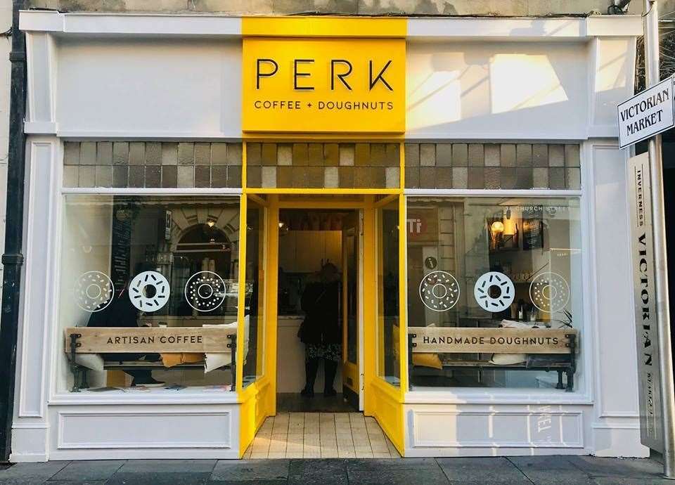 Perk coffee and donuts