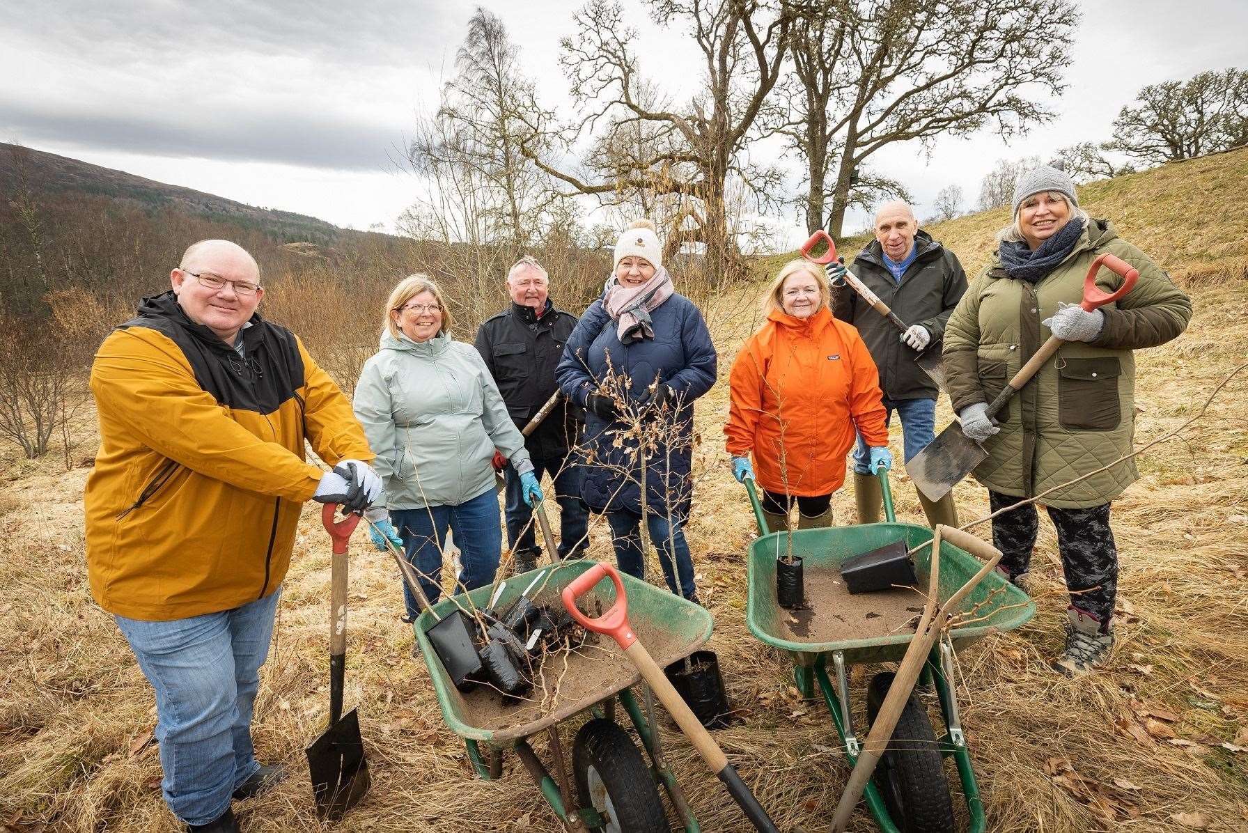 The Lottery winners visit the Trees for Life site at Dundreggan.