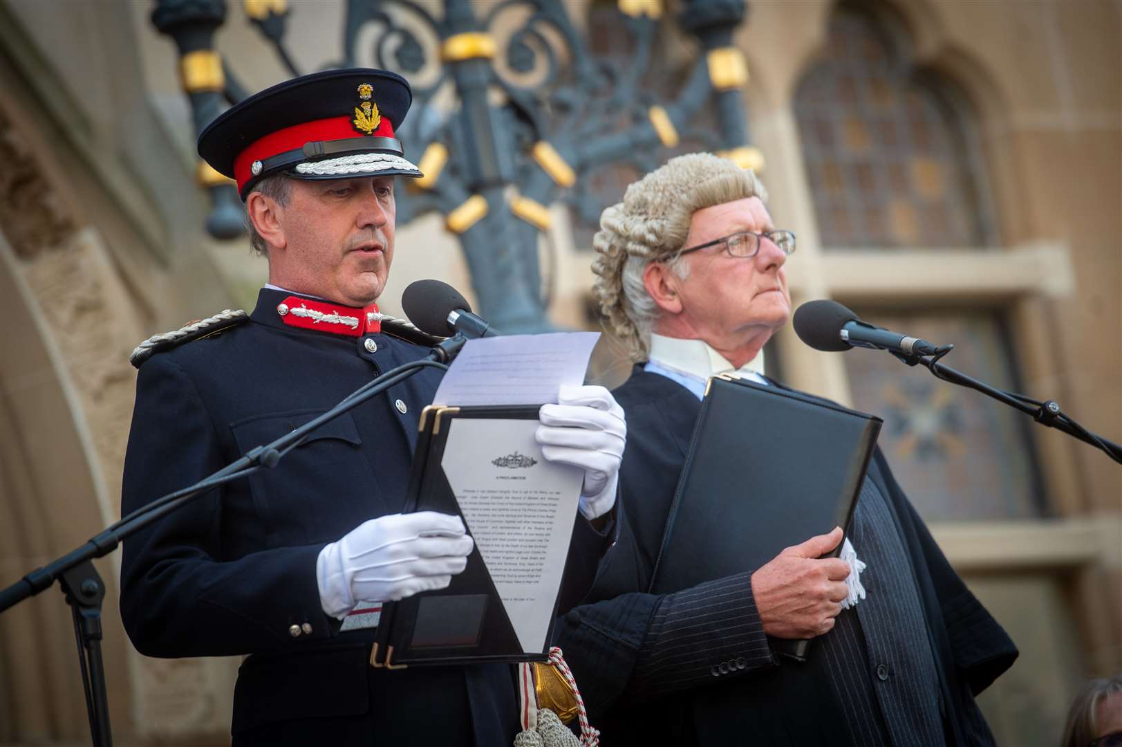 The Lord-Lieutenant for Inverness James Wotherspoon and Derek Pyle, the Sheriff Principal of Grampian, Highland and Islands. Picture: Callum Mackay..