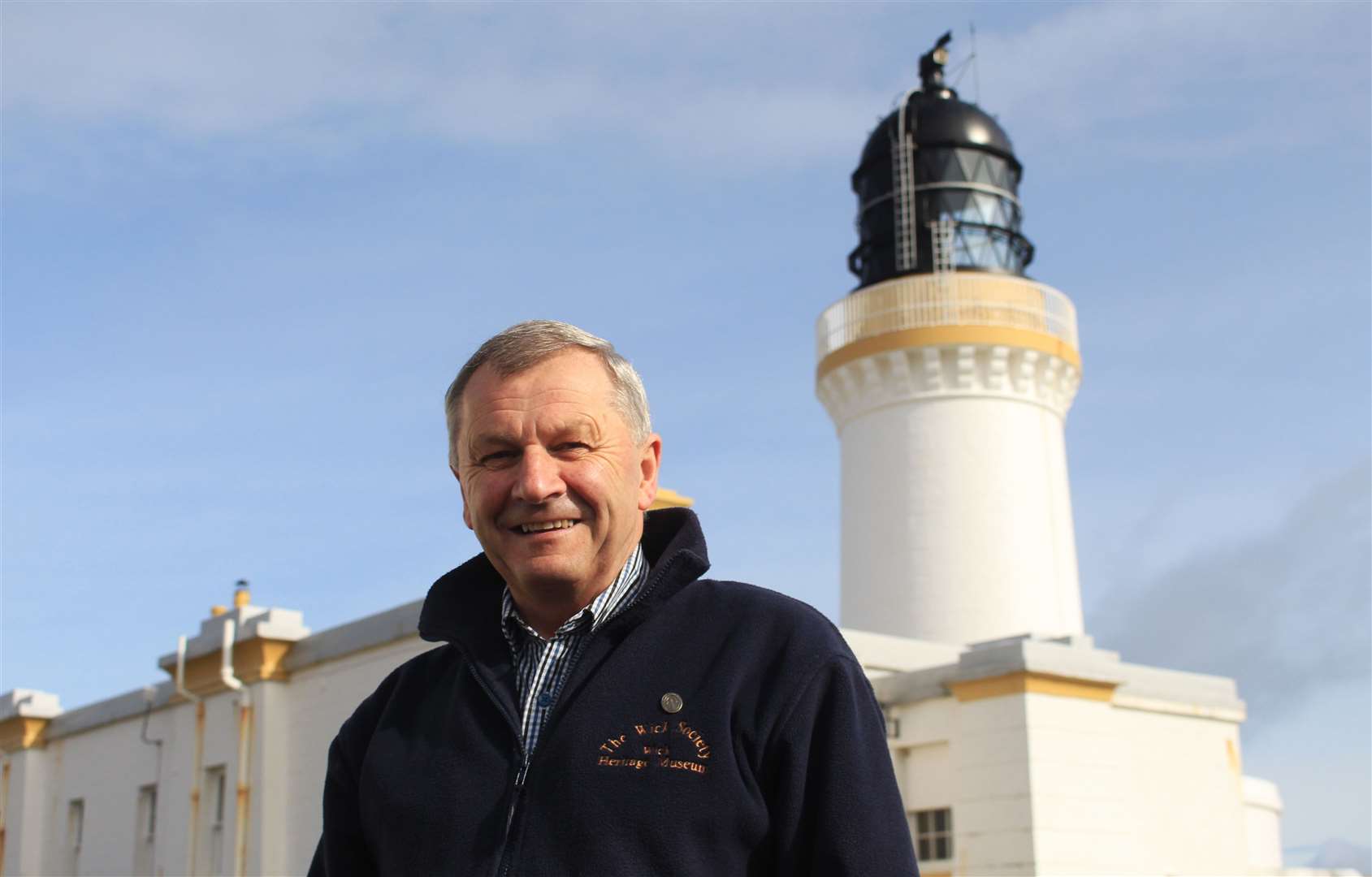 David Fraser at Noss Head, one of the lighthouses where he served. Picture: Alan Hendry