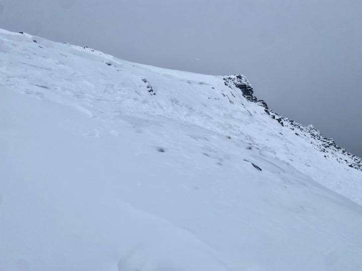 The scene of the naturally-triggered avalanche in the Cairngorms on Tuesday morning. Picture: SAIS.