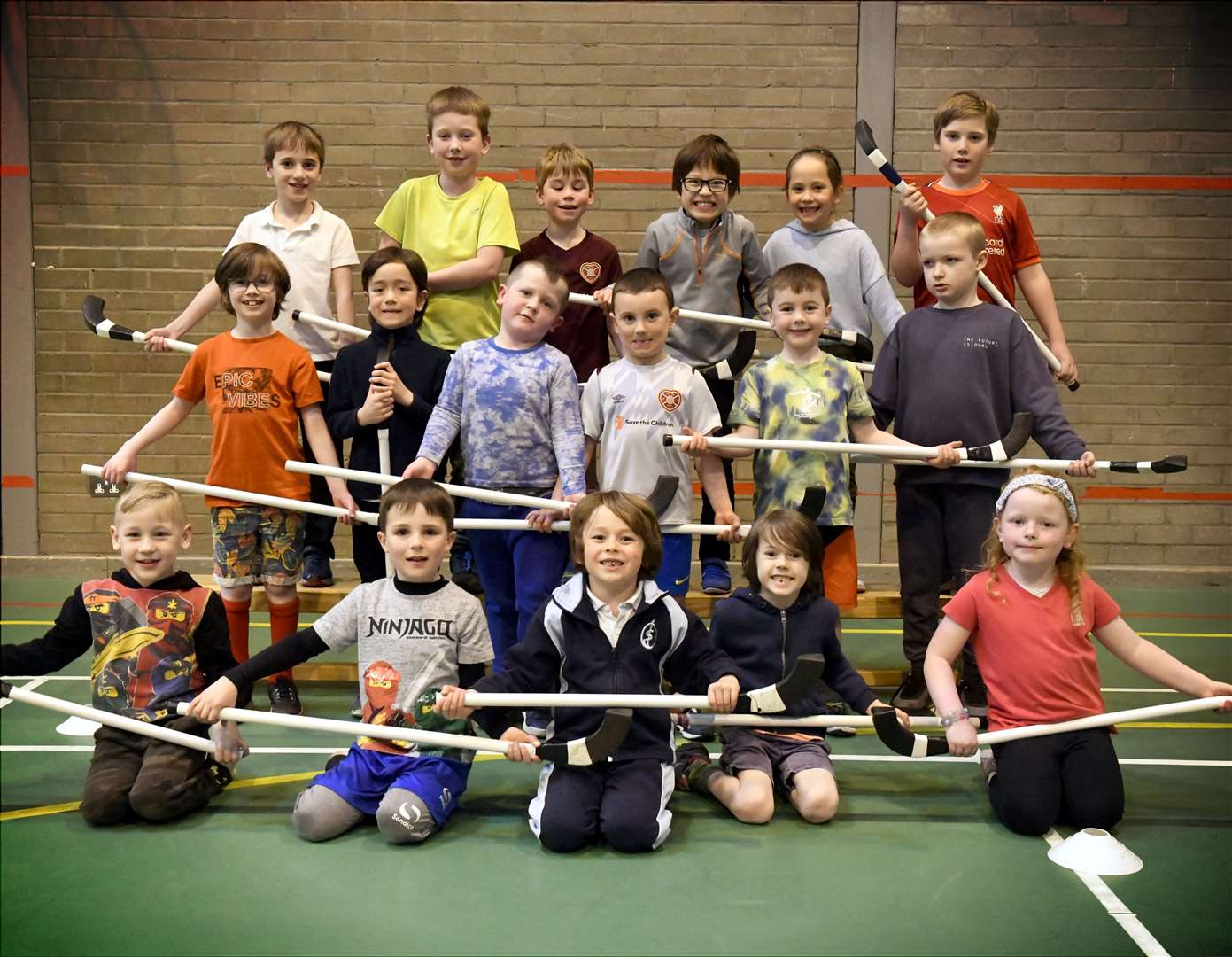 Nairn Shinty Club: Primary 1 - 3 students from Rosebank, Millbank and Cawdor Primary Schools. Picture: James Mackenzie.