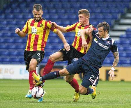 Sean Welsh (left) pictured playing for Partick Thistle against Ross County.