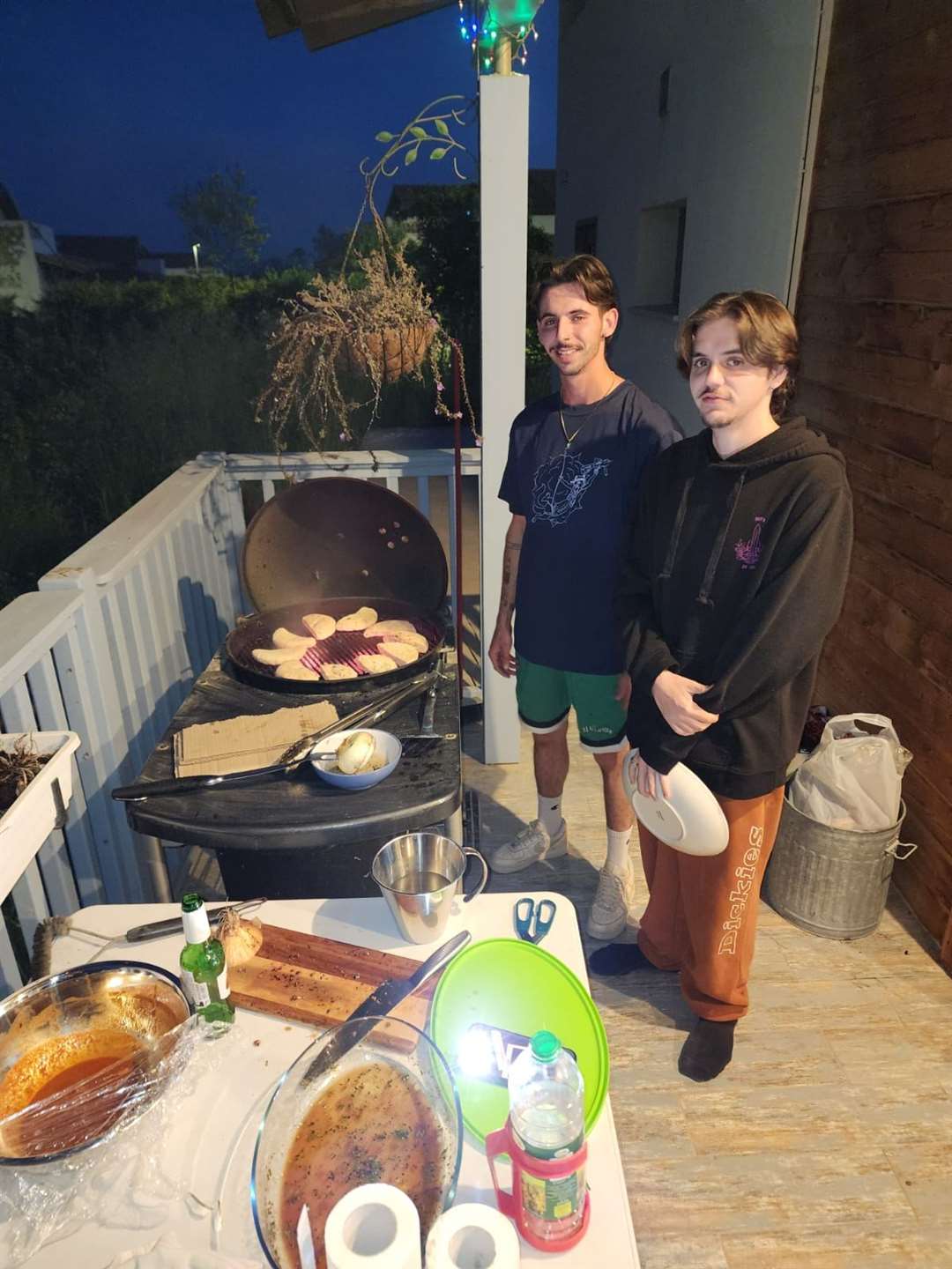 Ben’s two sons, Jon (left) and Shalev (right) at a family barbecue last year (Ben/PA)